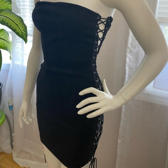 SOLD | 🔥SALE🔥 NWT Tie-up Strapless Adjustable Bodycon Mini Dress - Picture 5 of 13